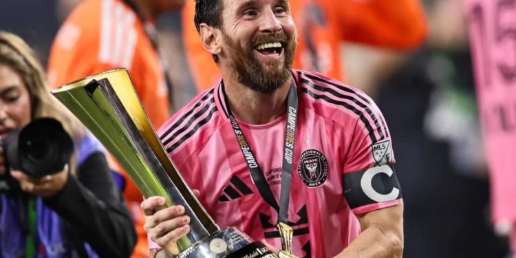 Messi con la Campeones Cup (Fonte sito ufficiale Inter Miami)